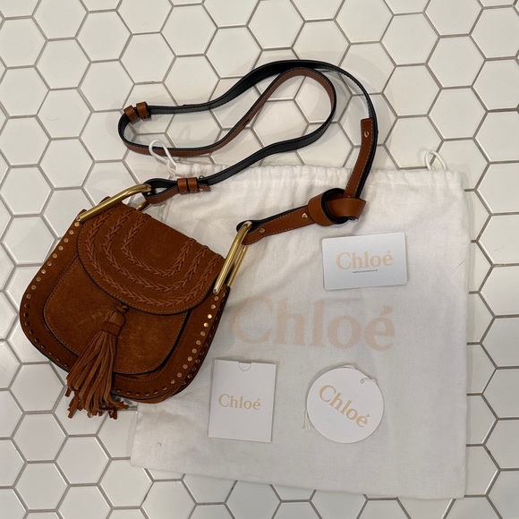 Chloe Handbags - Chloe Tan Leather Crossbody Bag HUDSON MINI